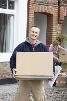 Removal van in Egham ready for a home move