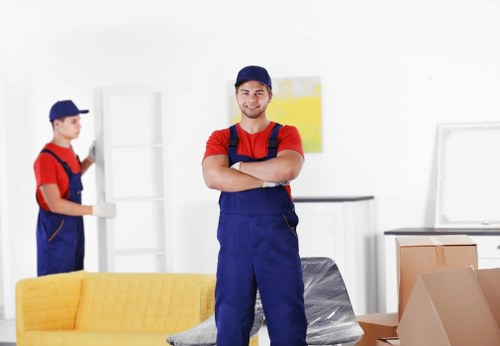 Customer raising a removal service concern in a professional setting