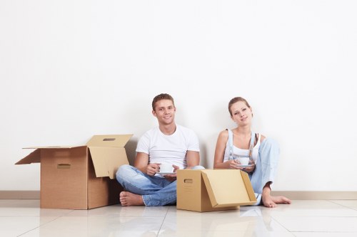 Organised removal van loading for a professional Egham relocation