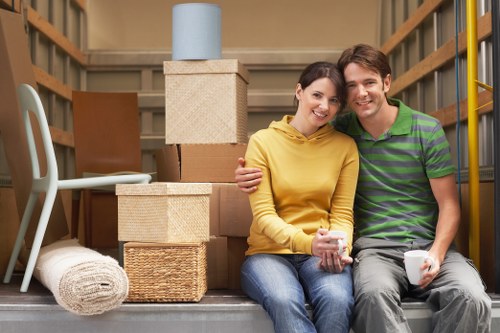 Careful loading of furniture during flat removals in Egham