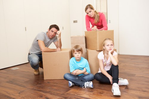 Packing and preparing belongings for a house move in Egham